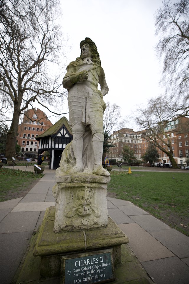 Charles II Statue in Soho Square, London