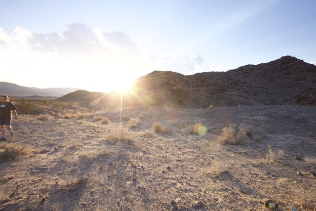 Sunset Walk in the Desert