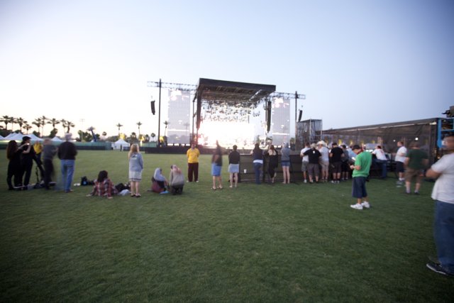 Coachella Concertgoers Enjoying the Outdoors
