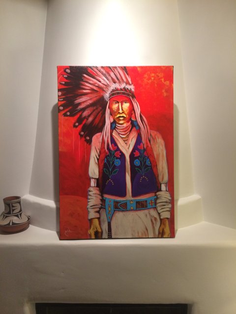 Native American Man, Modern Art
