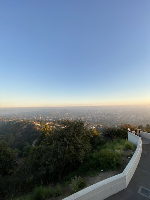 Sunset Scenery from a High Hill at Griffith Observatory