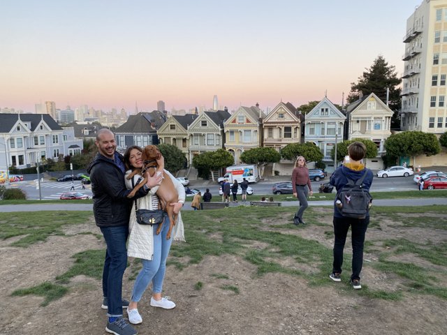 Posing in Front of San Francisco's Painted Ladies