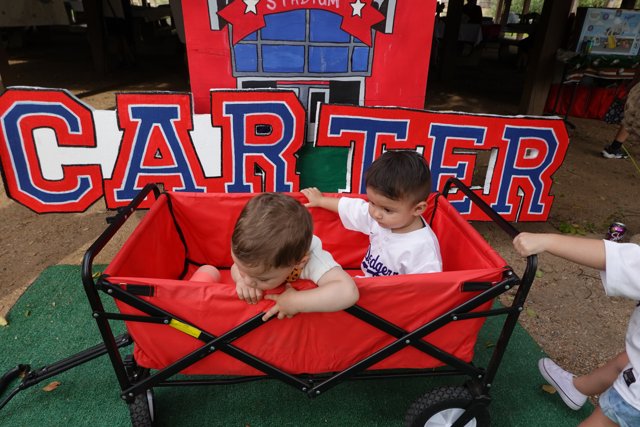 Joyride in Carter's Red Wagon