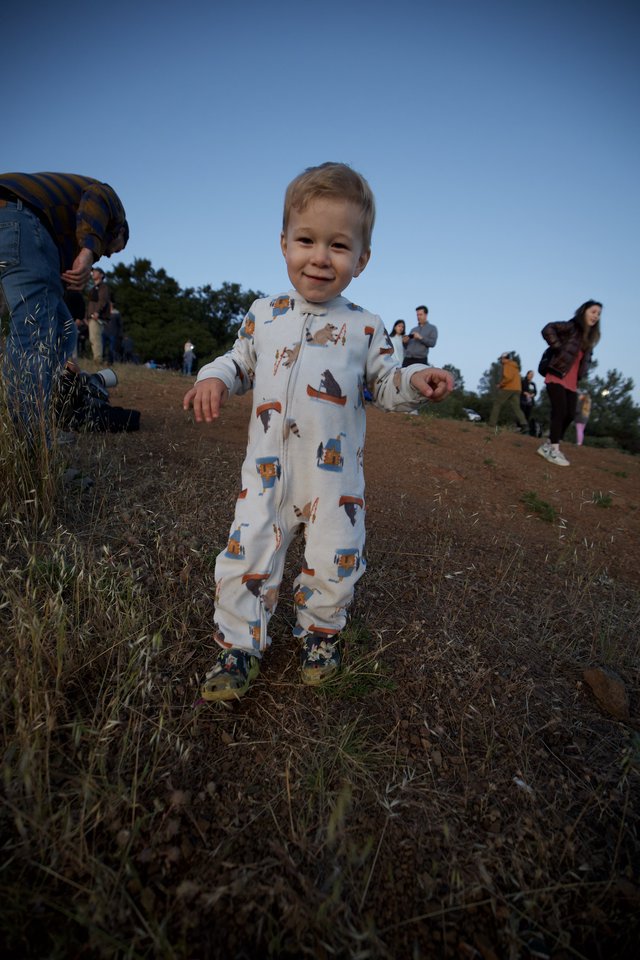 Toddler Explores Mount Diablo at Dusk