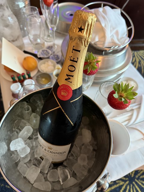 Celebratory Bubbles at the Disneyland Hotel