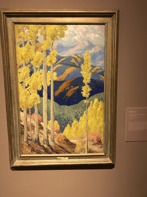 Aspen Trees Painting in a Museum