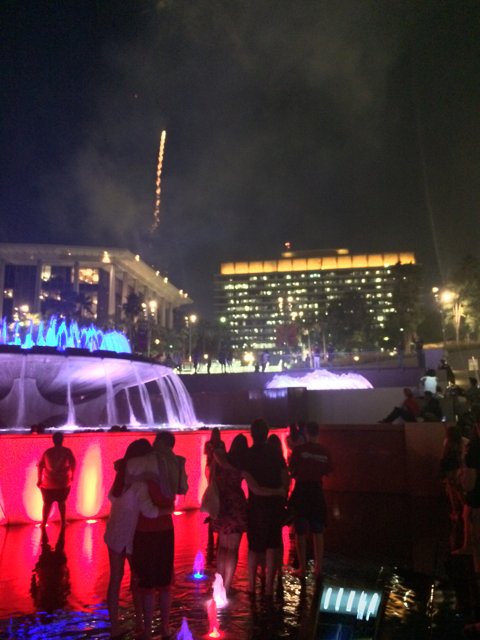 Fireworks Illuminating the Night at Civic Center Mall
