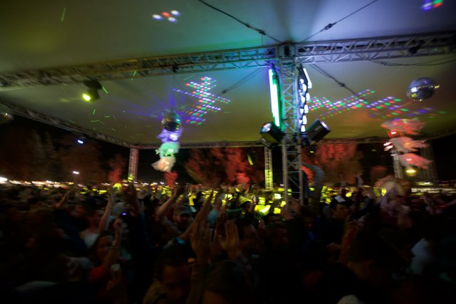 Urban Lighting: A Crowd at a Nightclub Concert