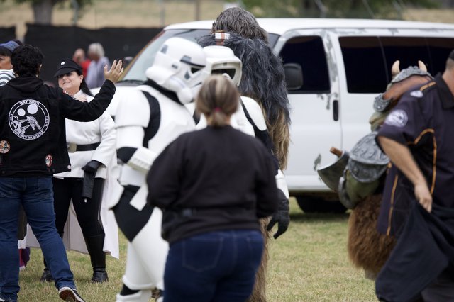 Star Wars Costumed Characters Delight Fans at Outdoor Festival