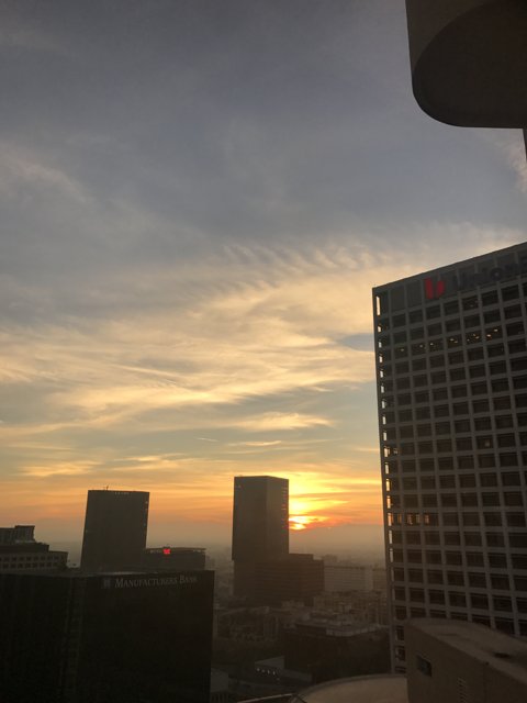 Golden Hour over the LA Skyline