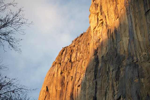 Golden Hour Light on El Capitan's Granite Face