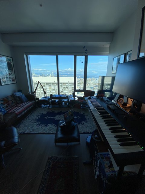 Piano and City View