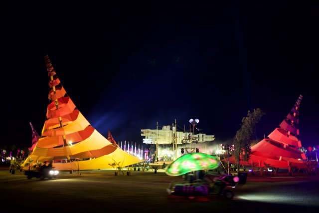 Illuminated Tent at Coachella Music Festival