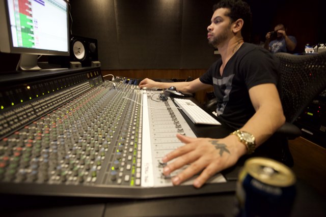 Behind the Studio Console