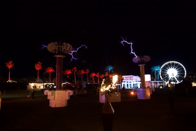 Nighttime Carnival Lightning Show