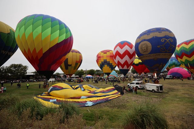 Colorful Hot Air Balloons Fill the Sky at Classic Festival