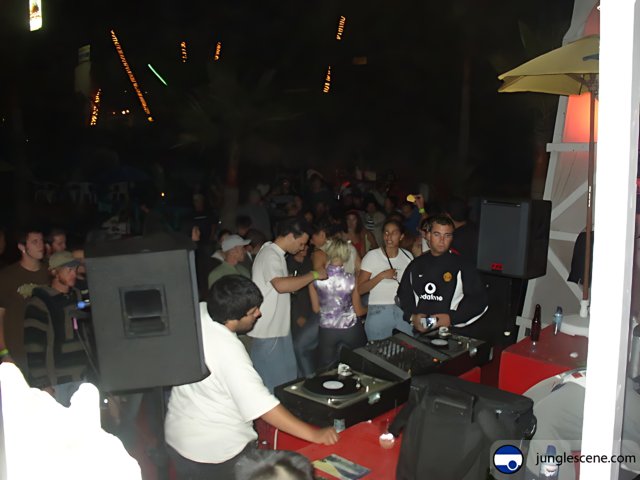 Nightclub Crowd Dancing to DJ in Ensenada, Mexico