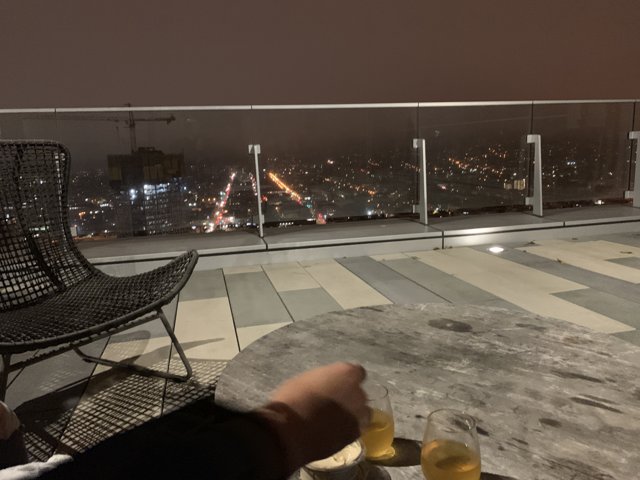 Nighttime Relaxation on a San Francisco Balcony