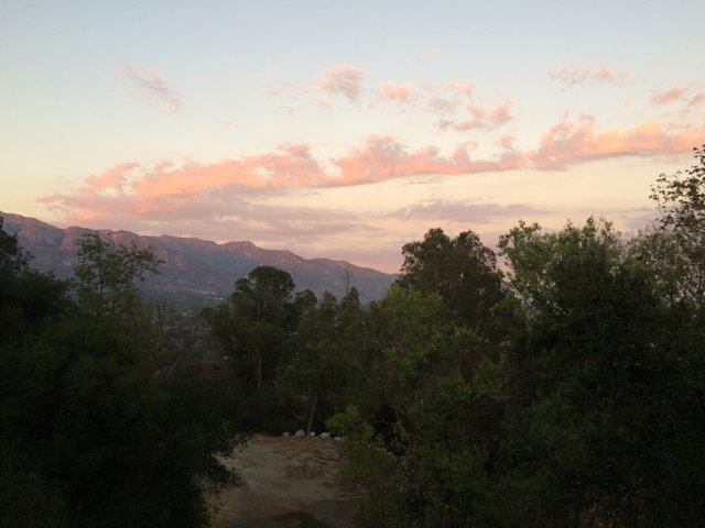A Serene Sunset in the Pasadena Mountains