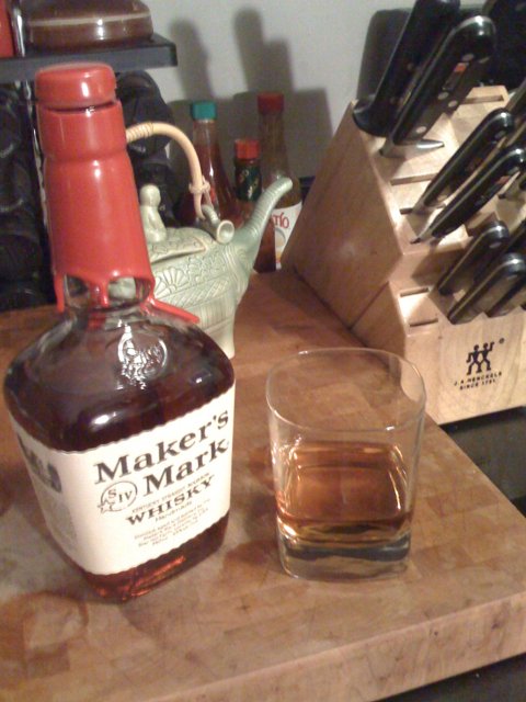 Whiskey on the Cutting Board