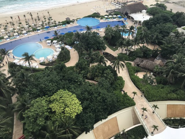 Aerial View of Serenity Resort and Beach