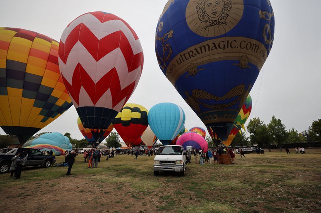 Colorful Hot Air Balloons Launch at Sonoma Classic