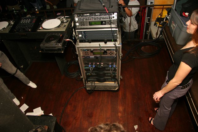 DJ Equipment Rack at a Live Music Venue