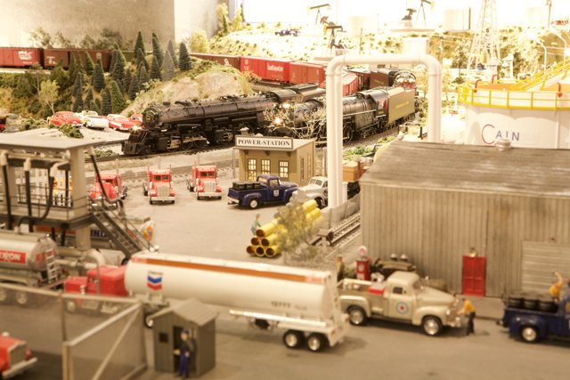 Model Train Set with Trucks