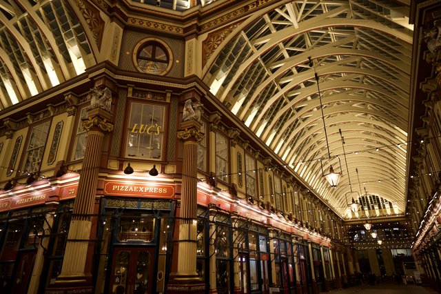 Ornate Victorian Architecture of Leadenhall Market Interior