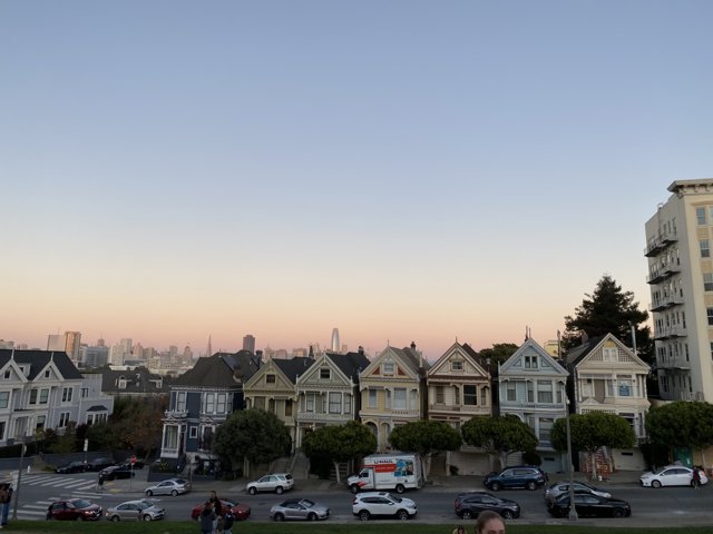 Sunset over the Painted Ladies