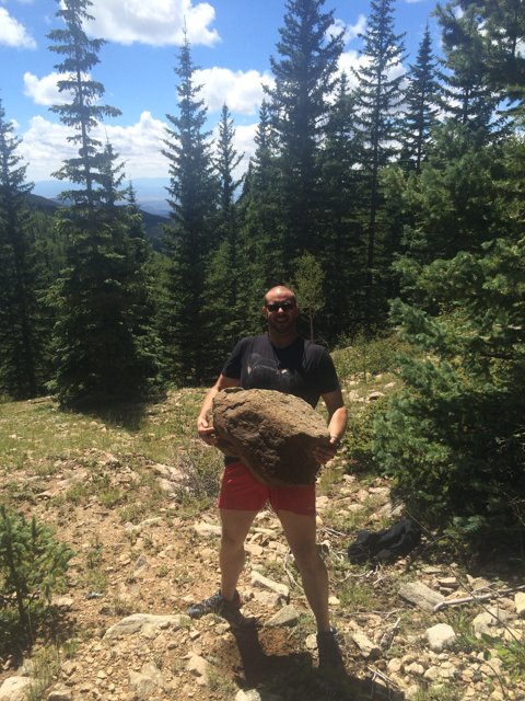 The Man and the Mighty Rock in the Wilderness