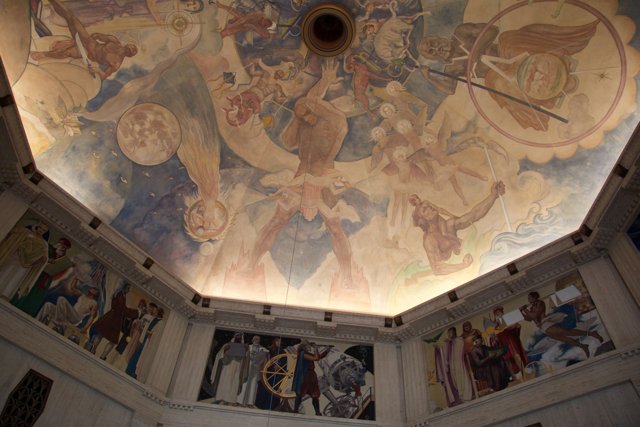 Magnificent Painting on Church Ceiling