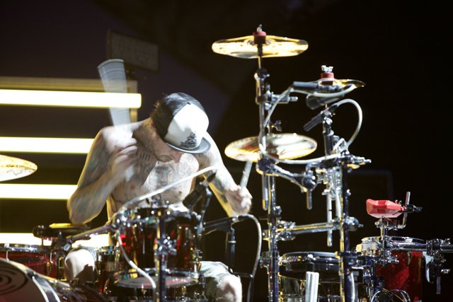Tattooed Drummer Rocks Coachella Stage