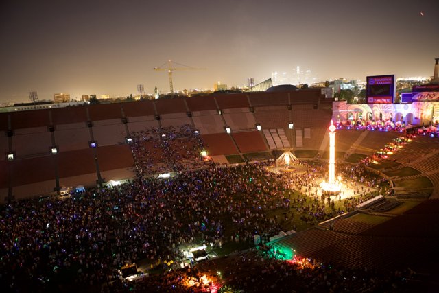 Electric Crowd at the Night Stadium
