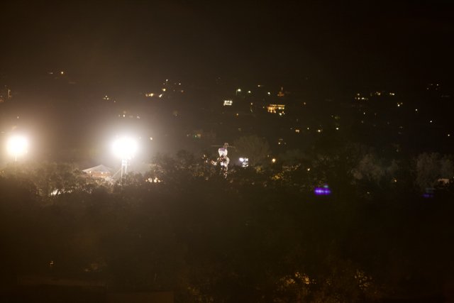 Flare and Lights at Stadium