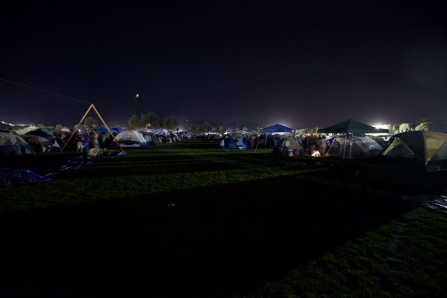 Nighttime Camping with Hundreds of Friends