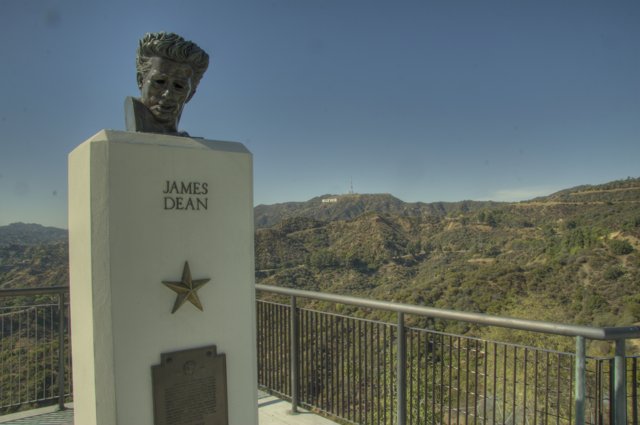 Hollywood Sign View with Handrail
