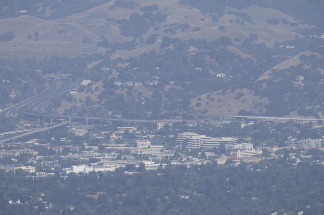 Hazy East Bay Suburbs Sprawl Beneath Mount Diablo Foothills
