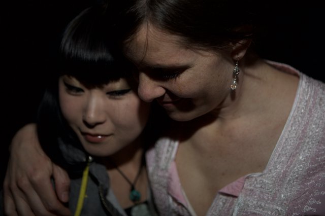 Two Friends Share an Intimate Moment Together