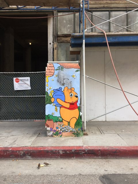 A Whimsical Winne the Pooh Mural