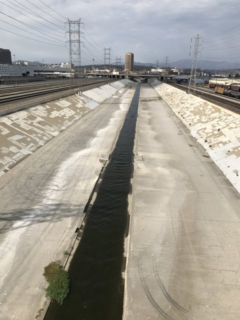 Aerial View of Los Angeles River