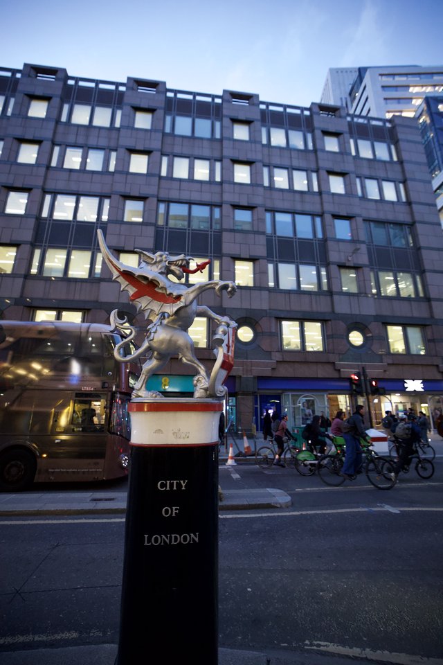 Dragon Sculpture Marks City of London Boundary