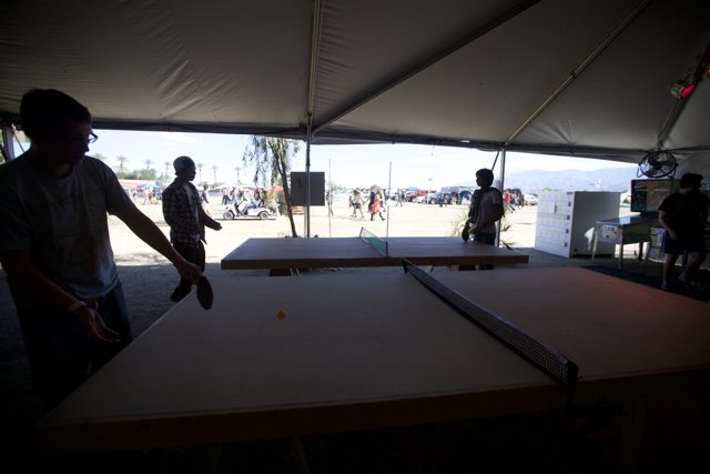Ping Pong in the Coachella Tent