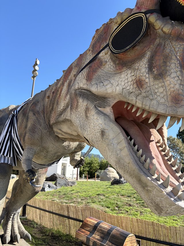Giant Prehistoric Crocodile Sculpture at Roadside Attraction