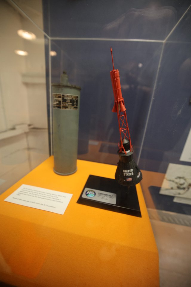 Mercury-Redstone Rocket Model Display at USS Hornet Museum