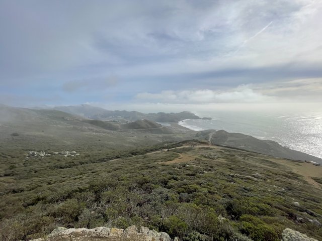 Majestic View of the Ocean from the Hill in Marin Headlands