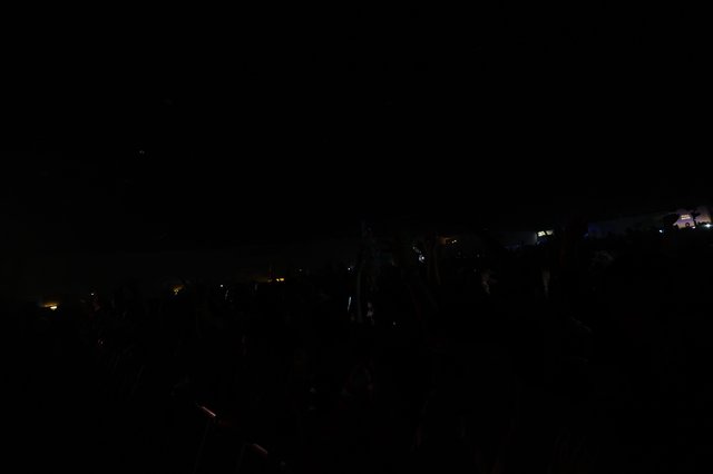 Dark Crowd Silhouettes at Wobbleland Festival Night
