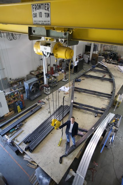 Crane Worker in a Manufacturing Plant