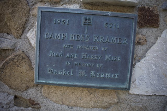 Camp Hess Kremer Plaque