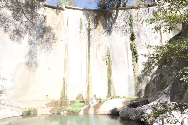 Majestic Waterfall in Natural Surroundings